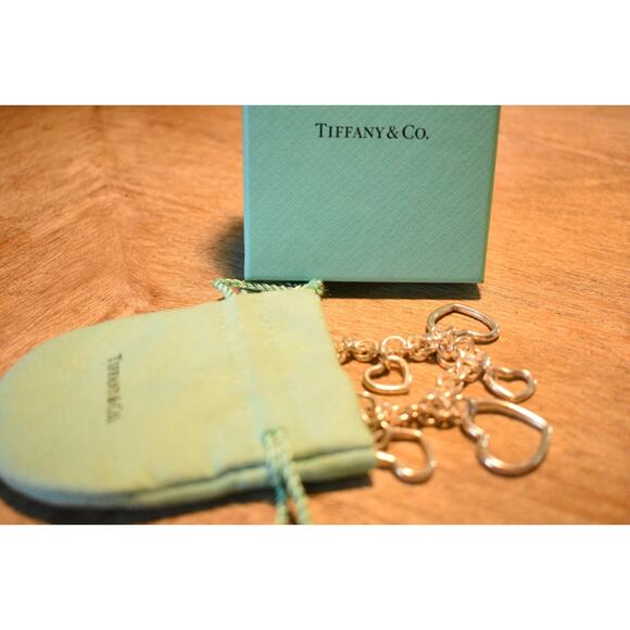 Vintage Tiffany & Co 925 Sterling Silver Open Heart Charm Bracelet Y2K - Picture 8 of 10